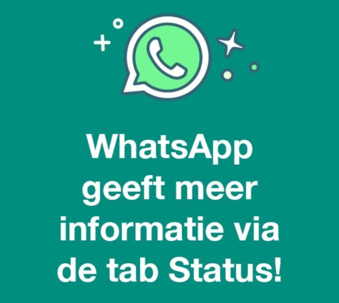 WhatsApp gebruikt Status om jou in te lichten