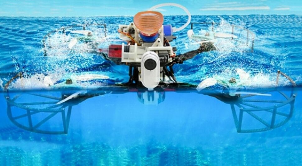 Ingenieuze onderwaterdrone kan razendsnel overschakelen naar vliegen