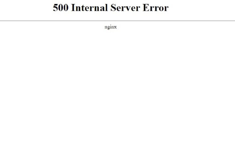 500 Internal Server Error neemt het internet over